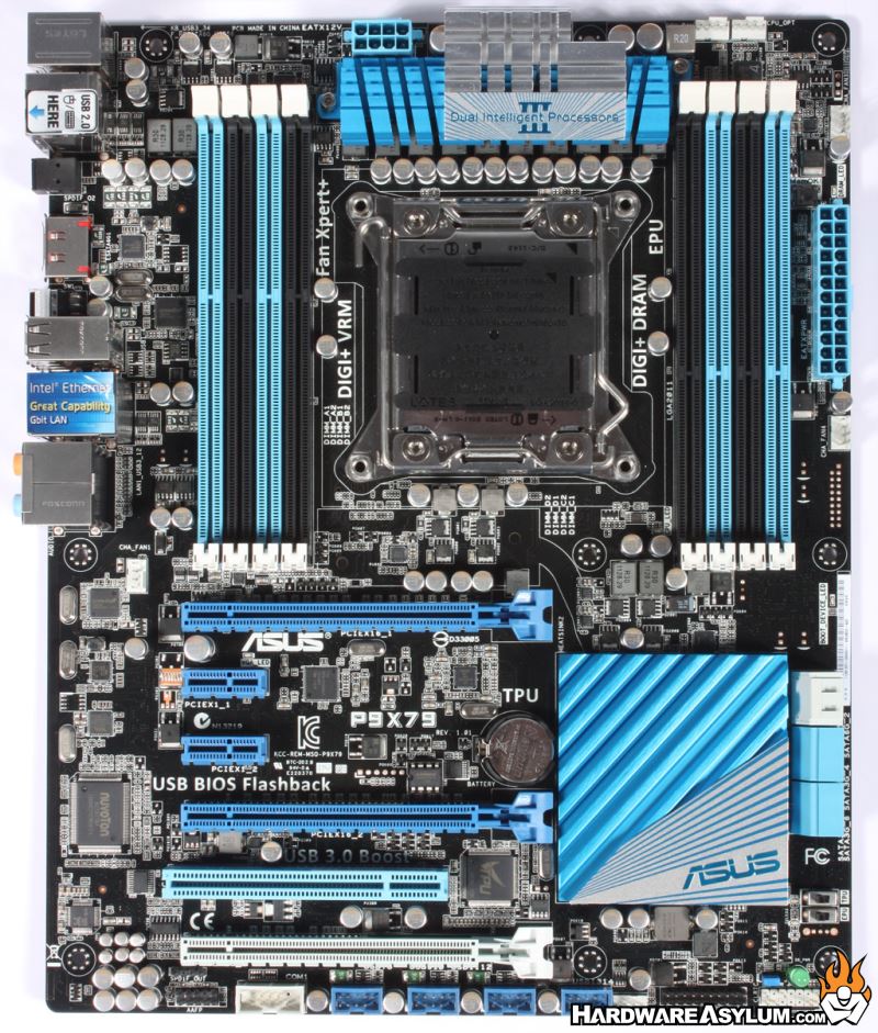 Asus P9X79 Motherboard Review - Board Layout and Features | Hardware Asylum