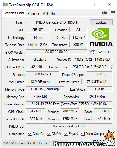 Gigabyte geforce gtx 1050 ti g1 gaming cheap 4g