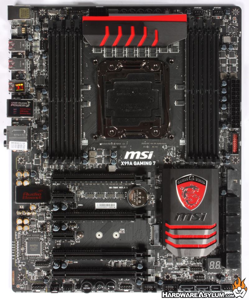 MSI X99A Gaming 7 Motherboard Review - Board Layout and Features